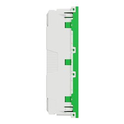 Prise triple 2P+T FR 45° Unica NU307906 Vert mécanisme seul