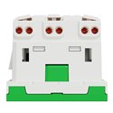 Prise triple 2P+T FR 45° Unica NU307906 Vert mécanisme seul