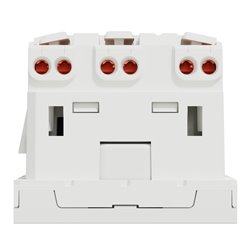 Prise triple 2P+T FR 45° Unica NU307918 Blanc mécanisme seul