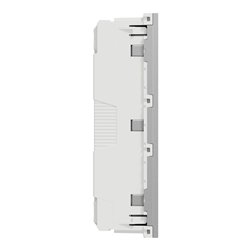 Prise triple 2P+T FR 45° Unica NU307930 Aluminium mécanisme seul
