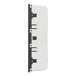 Prise triple 2P+T FR 45° Unica NU307954 Anthracite mécanisme seul