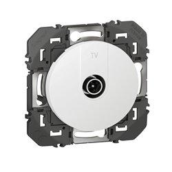 Prise TV simple etoile blindee dooxie finition blanc600351