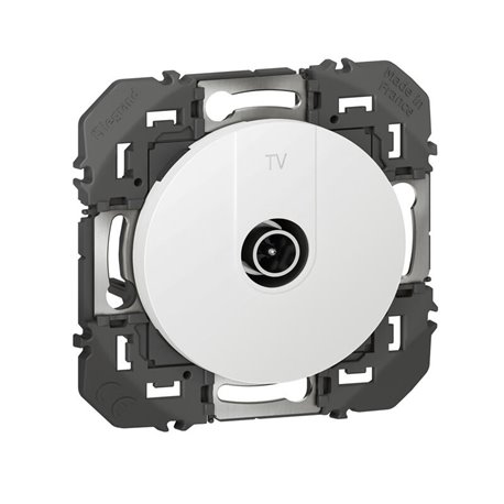Prise TV simple etoile blindee dooxie finition blanc600351