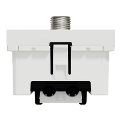 Prise TV + FM + SAT Unica NU345018 Blanc 2 modules mécanisme seul