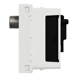 Prise TV + FM + SAT Unica NU345018 Blanc 2 modules mécanisme seul