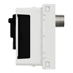 Prise TV + FM + SAT Unica NU345018 Blanc 2 modules mécanisme seul