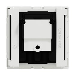 Prise TV + FM + SAT Unica NU345018 Blanc 2 modules mécanisme seul
