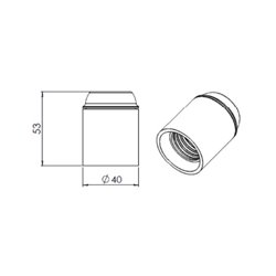 Lot de 10 Douilles E27 Simple bague noire