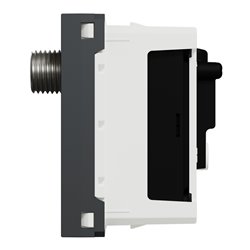 Prise TV + FM + SAT Unica NU345054 anthracite 2 modules mécansime seul