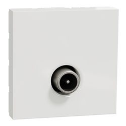 Prise TV mâle individuel Unica NU346220 Blanc antibactérien 2 modules mécanisme seul