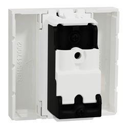 Prise TV mâle individuel Unica NU346220 Blanc antibactérien 2 modules mécanisme seul