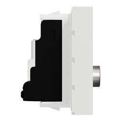 Prise TV mâle individuel Unica NU346220 Blanc antibactérien 2 modules mécanisme seul