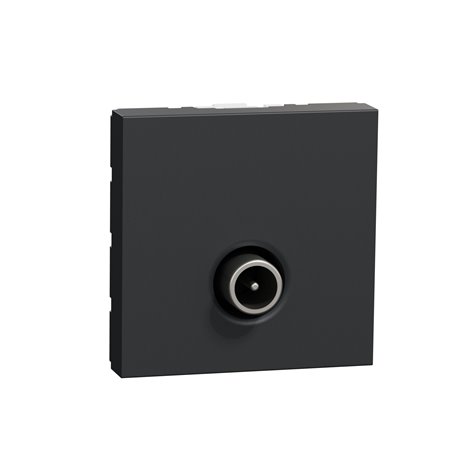 Prise TV mâle individuel Unica NU346254 anthracite 2 modules mécansime seul