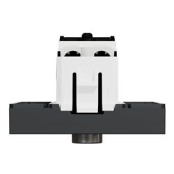 Prise TV mâle individuel Unica NU346254 anthracite 2 modules mécansime seul
