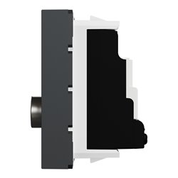 Prise TV mâle individuel Unica NU346254 anthracite 2 modules mécansime seul