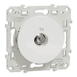 Prise TV simple Odace S520445 Blanc 