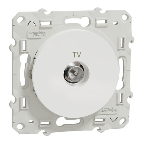 Prise TV simple Odace S520445 Blanc Prise TV simple Odace S520445 Blanc
