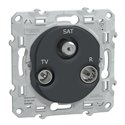 Prise TV/R/SAT à vis couvercle protection Ovalis S340461 anthracite 
