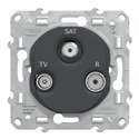 Prise TV/R/SAT à vis couvercle protection Ovalis S340461 anthracite 