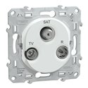 Prise TV/R/SAT pour câble coaxial Ovalis S320461 Blanc 