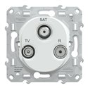 Prise TV/R/SAT pour câble coaxial Ovalis S320461 Blanc 