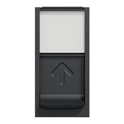 Prise RJ45 simple cat 6 FTP Unica NU344754 anthracite 1 module mécanisme seul