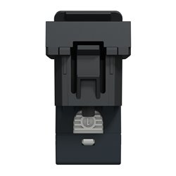 Prise RJ45 simple cat 6 FTP Unica NU344754 anthracite 1 module mécanisme seul