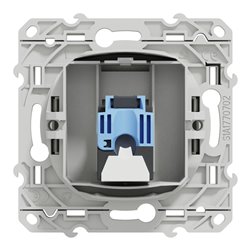 Prise RJ45 grade 3 (multimédia) cat. 6 STP Odace S520476 Blanc 