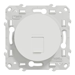 Prise RJ45 grade 3 (multimédia) cat. 6 STP Odace S520476 Blanc 