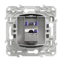 Prise RJ45 grade 3 (multimédia +) cat. 6A STP(longue distance) Odace  S520477 Blanc 