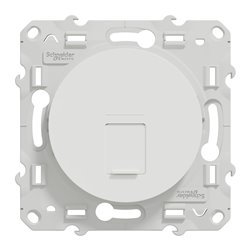 Prise RJ45 grade 3 (multimédia +) cat. 6A STP(longue distance) Odace  S520477 Blanc 