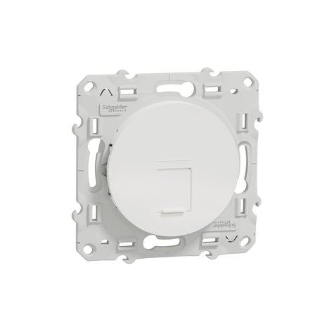 Prise RJ45 grade 1 (téléphone + informatique) cat. 6 UTP à vis Odace  S520475 Blanc 