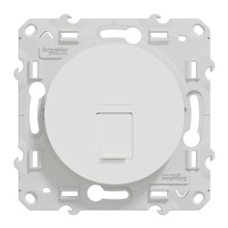 Prise RJ45 grade 1 (téléphone + informatique) cat. 6 UTP à vis Odace  S520475 Blanc 