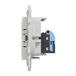 Prise RJ45 grade 1 (téléphone + informatique) cat. 6 UTP à vis Odace  S520475 Blanc 