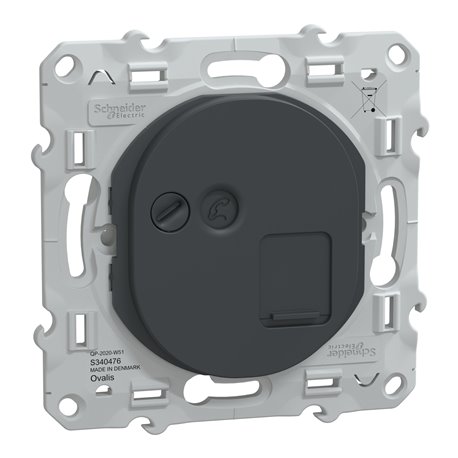 Prise RJ45 cat.6 STP réseaux VDI- grade 3 Ovalis S340476 anthracite Prise RJ45 cat.6 STP réseaux VDI- grade 3 Ovalis S340476 anthracite