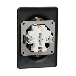 Prise double 2P+T pour boîte 1P DE vis Unica NU206754 anthracite 1 module mécanisme seul