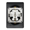 Prise double 2P+T pour boîte 1P DE vis Unica NU206754 anthracite 1 module mécanisme seul