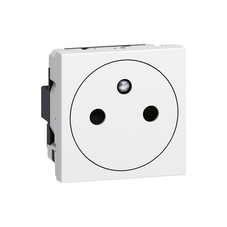 Prise 2P+T Surface Mosaic 2 modules avec connexion bornes automatiques blanc 077111L Prise 2P+T Surface Mosaic 2 modules avec connexion bornes automatiques blanc 077111L