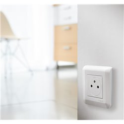 Prise 2P+T Surface Mosaic 2 modules avec connexion bornes automatiques blanc 077111L