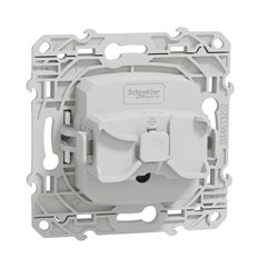 Prise de courant 2P+T Odace S520049 Blanc 