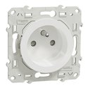 Prise de courant 2P+T Odace S520059 Blanc 