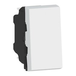 Poussoir inverseur Mosaic Easy-Led 6A 250V 1 module blanc 077030L