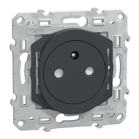 Prise de courant 2P+T 16A affleurante bornes auto Ovalis S340052 anthracite Prise de courant 2P+T 16A affleurante bornes auto Ovalis S340052 anthracite
