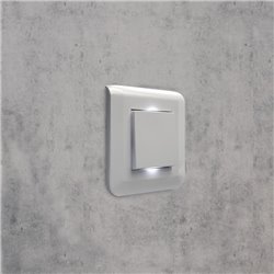 Interrupteur 10AX 250V Mosaic Easy-Led 2 modules - blanc 077011L