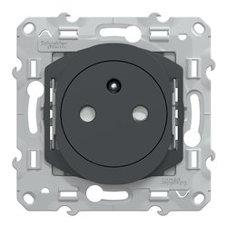 Prise de courant 2P+T 16A affleurante bornes auto Ovalis S340052 anthracite 