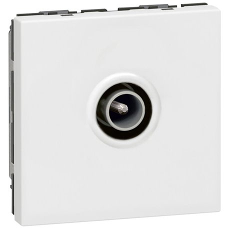 Prise television D9,52mm male Mosaic 2 modules blanc 078782