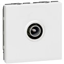 Prise television D9,52mm male Mosaic 2 modules blanc 078782