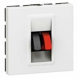 Prise haut parleur Mosaic 2 modules blanc 078751