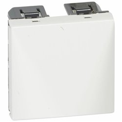Sortie de cables Mosaic avec serre cables blanc 2 modules 077550