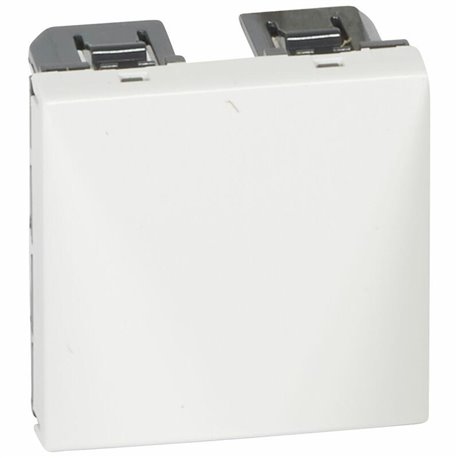 Sortie de cables Mosaic avec serre cables blanc 2 modules 077550